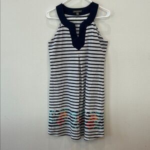 Tommy Bahama Women’s M/M Navy and White 100%Cotton Summer Mini Dress